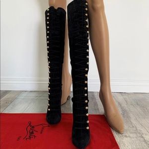Christian louboutin ronfifi Supra black flannel boots